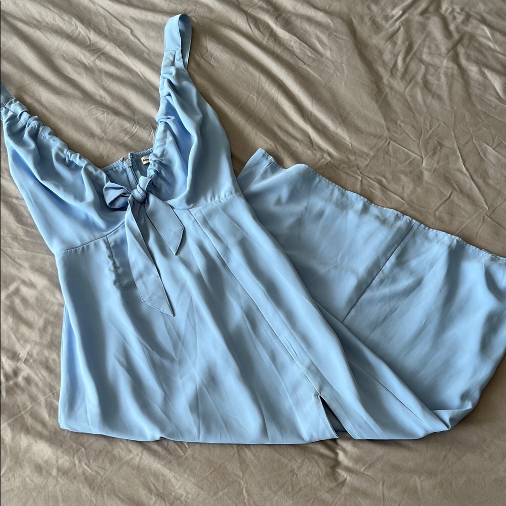 Abercrombie & Fitch Light Blue Midi Dress